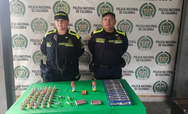 Personal de la Policía de Infancia y Adolescencia incautaron pólvora cuando realizaban patrullajes