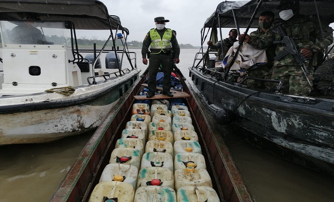 Incautamos 1.065 galones de combustible en Quibdó y Condoto
