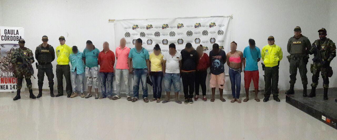 Capturados en los municipios de Sahagún, San Andrés de Sotavento y Chinú.