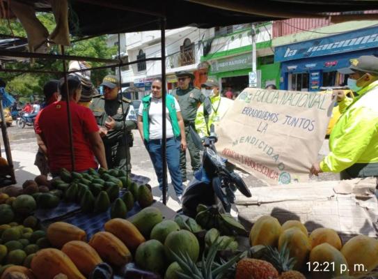 Intervenciones en inmediaciones del parque las Américas, plaza del mercado.