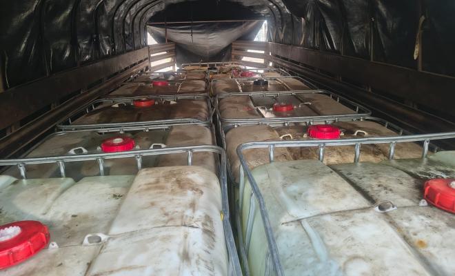 isotanques en los cuales era almacenado el hidrocarburo