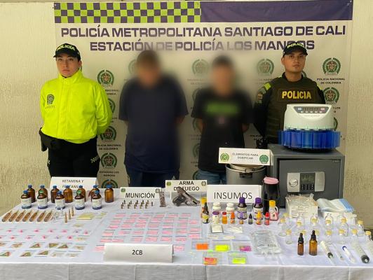 En el centro de Cali, la Policía desmanteló un laboratorio clandestino de drogas sintéticas