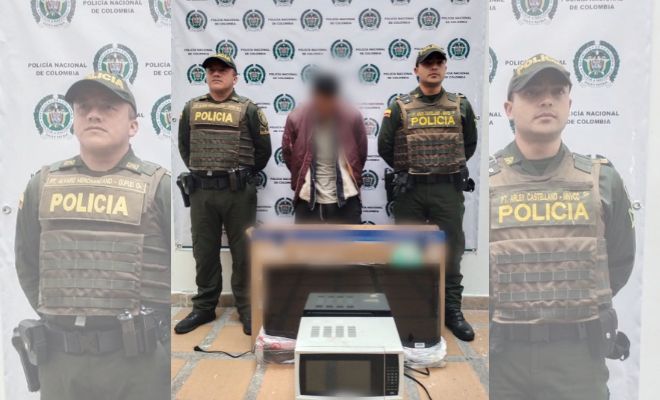  En flagrancia es capturado un hombre que al parecer había hurtado un local comercial