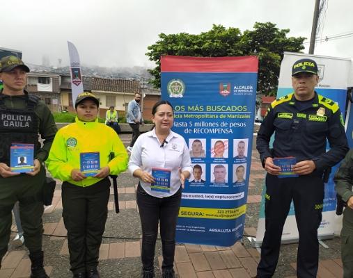 La Policía Metropolitana de Manizales y la Secretaría del Interior publican el volante de los más buscados 