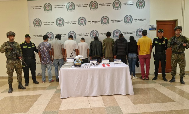 Nueve personas fueron capturadas en desarrollo de esta operaci&oacute;n