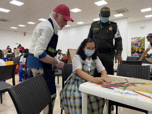 Hijos de policías hicieron parte de emotivo taller