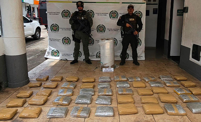 En un bus de servicio p&uacute;blico fue hallado un cargamento de drogas