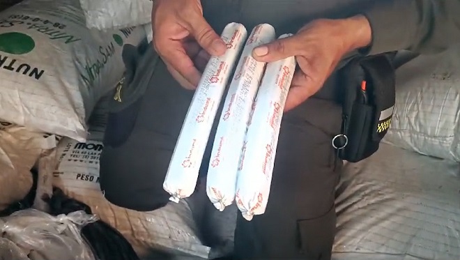 Material explosivo hallado