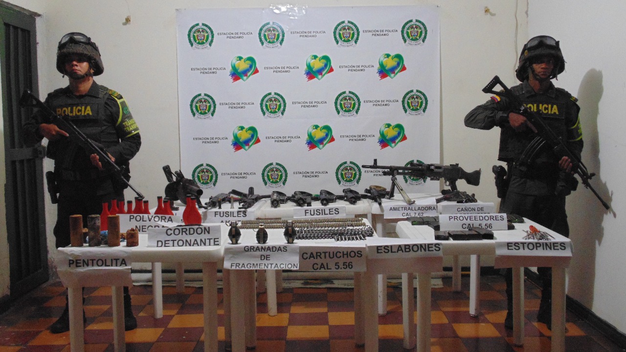 Munición incautada por Seccional de Transito y Transporte