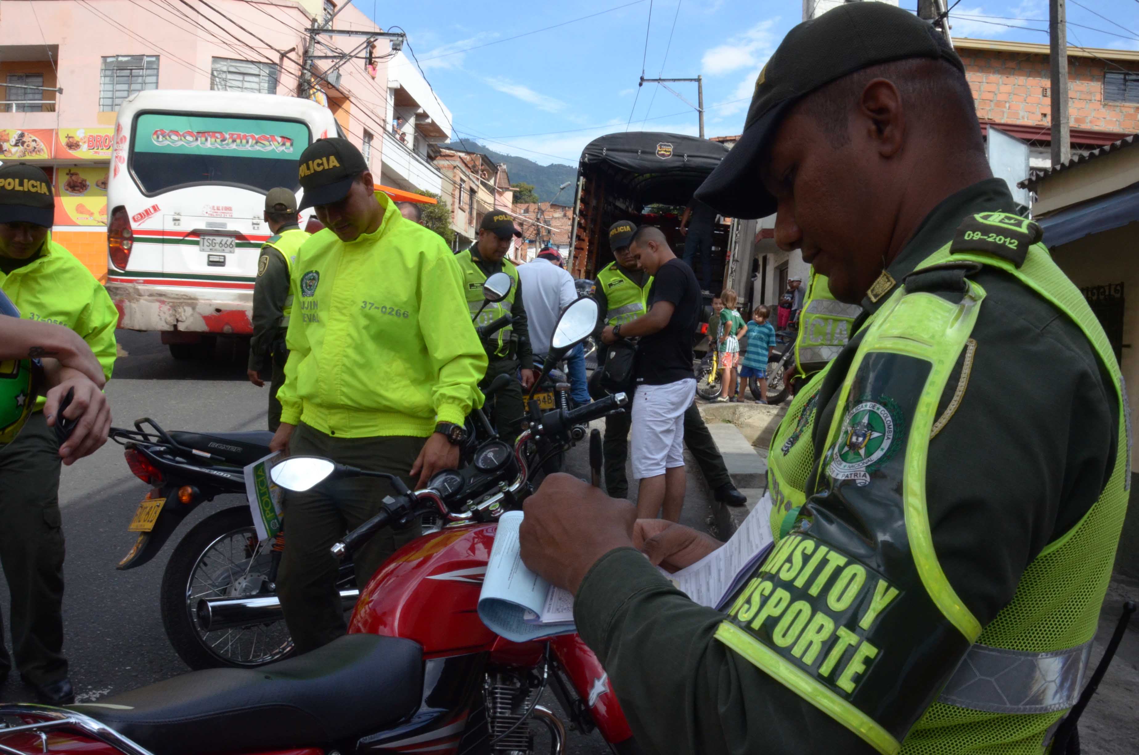 Operativos contra el hurto de motocicletas en el municipio de Bello Antioquia