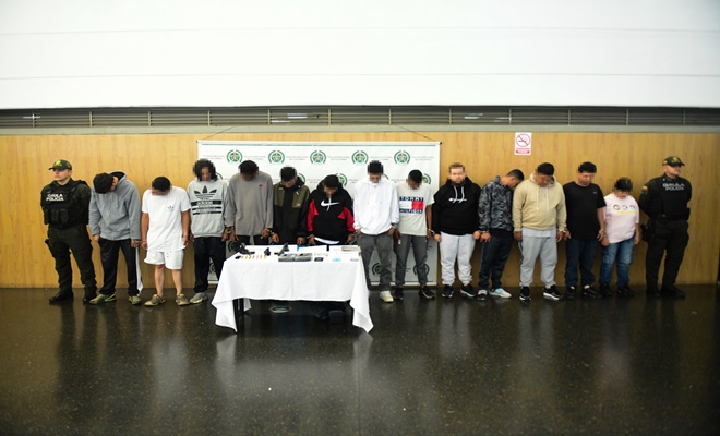 En el marco de la operación ‘Vulcano’, fueron capturados 15 integrantes de un grupo de delincuencia organizada