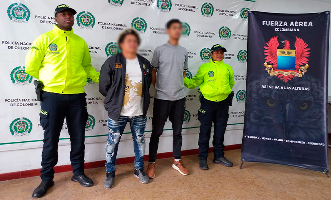 2 personas capturadas por narcotráfico.