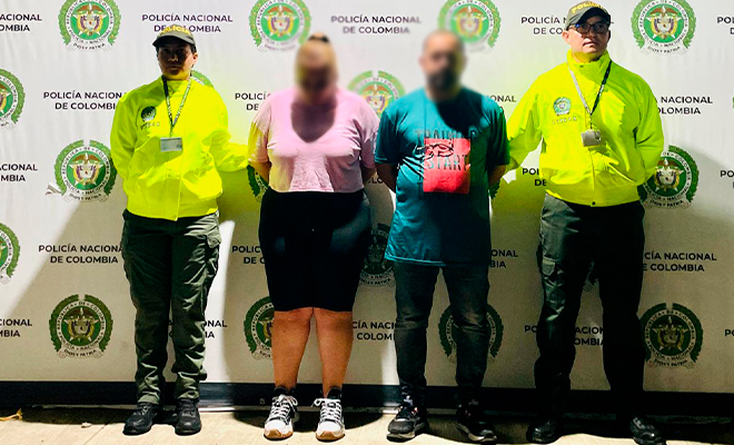 Pareja capturada por narcotráfico en operación internacional.