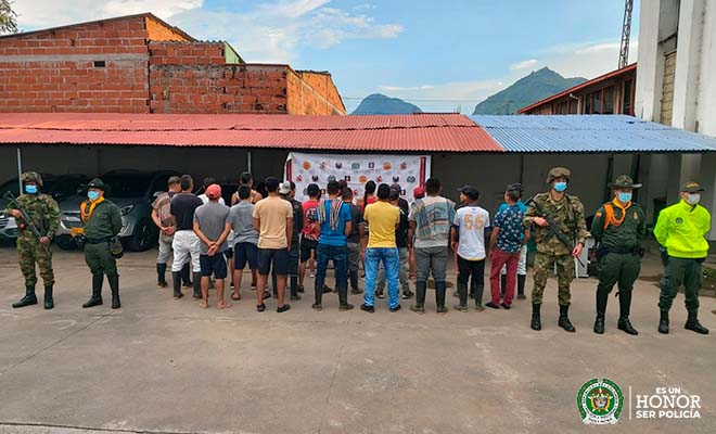 Capturamos a 38 personas por minería ilegal en Santander de Quilichao