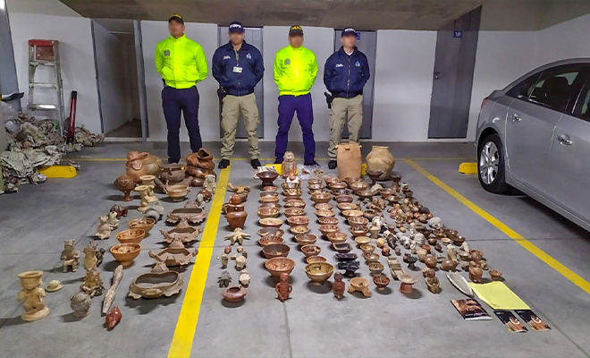 Golpe a estructura de tráfico de piezas arqueológicas