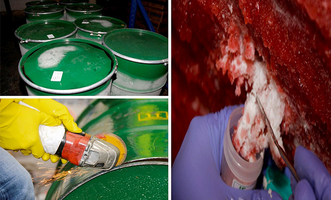 Desarticulada red transnacional dedicada al tráfico de cocaína liquida oculta en pulpa de fruta. 