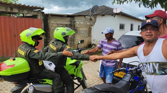 Patrullando las calles del municipio de Soplaviento