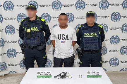 Persona capturada por el delito de fabricación, tráfico y porte de armas de fuego y municiones.