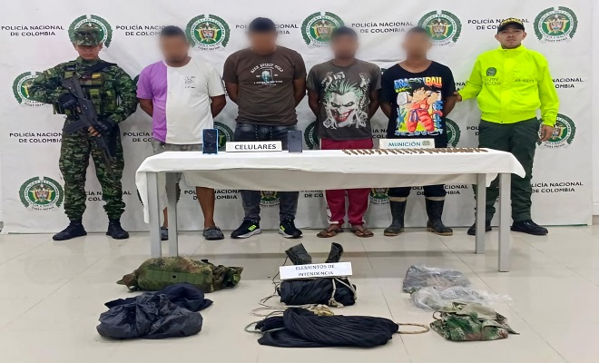 Golpe al Clan del Golfo: La Policía captura a cuatro presuntos sicarios