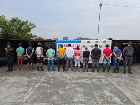 Durante el operativo fueron intervenidos 20 puntos de minería ilegal, logrando 11 capturas