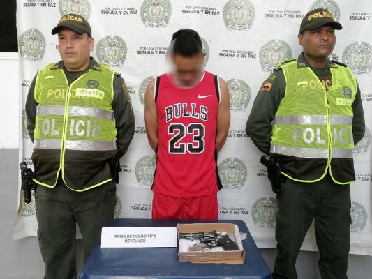 Con planes de registro y control capturamos un hombre por el delito de fabricación, tráfico, porte o tenencia de armas de fuego