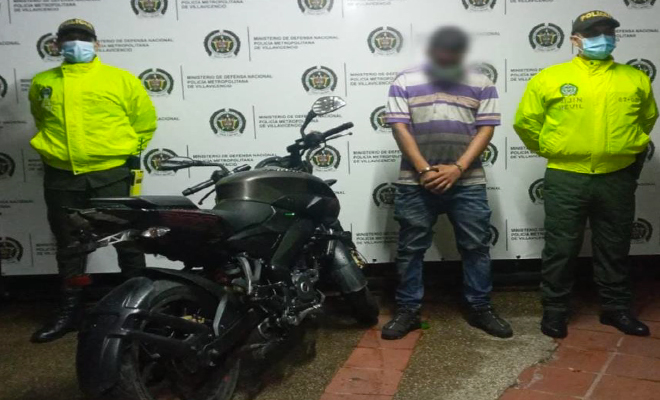 Policía capturó a un hombre que tenía en su poder una motocicleta hurtada en Villavicencio