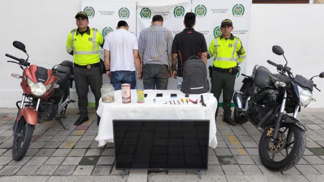 Policía materializó en tiempo récord la captura de tres sujetos que habían hurtado una vivienda 