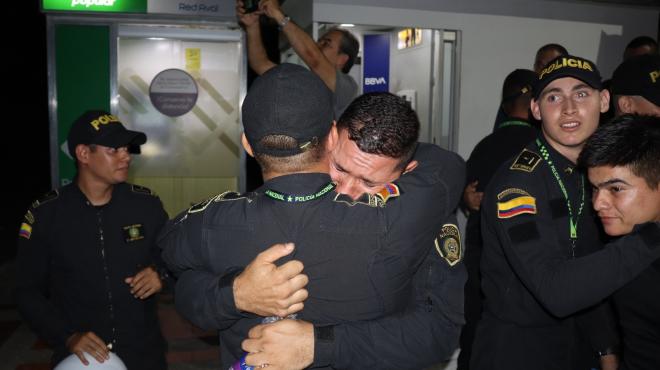 Policía Metropolitana de Neiva realiza recibimiento de nuestros héroes. 