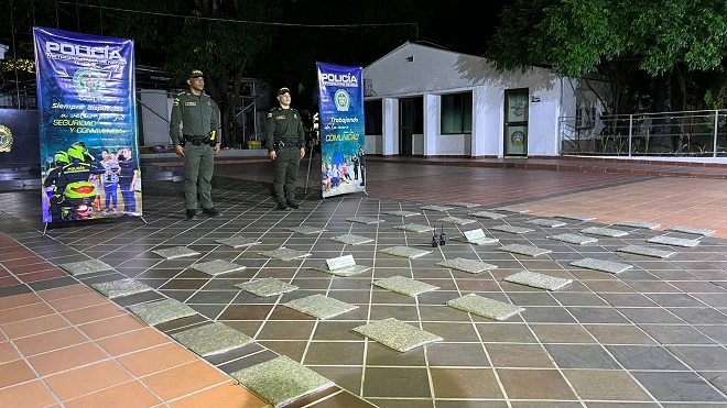 Policia Nacional halla 20 mil gramos de marihuana en el puente Santander de Neiva