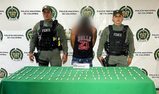 La Policía Nacional logra la captura de un hombre con marihuana