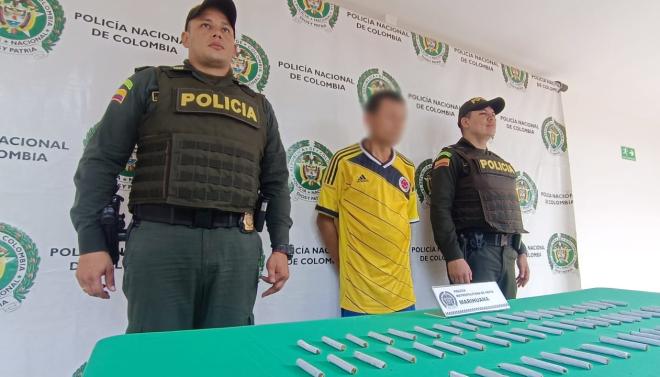 Policía Nacional logra la captura en flagrancia de una persona con estupefacientes