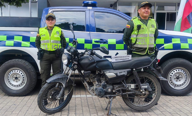 Policía recuperó motocicleta hurtada en Acacias
