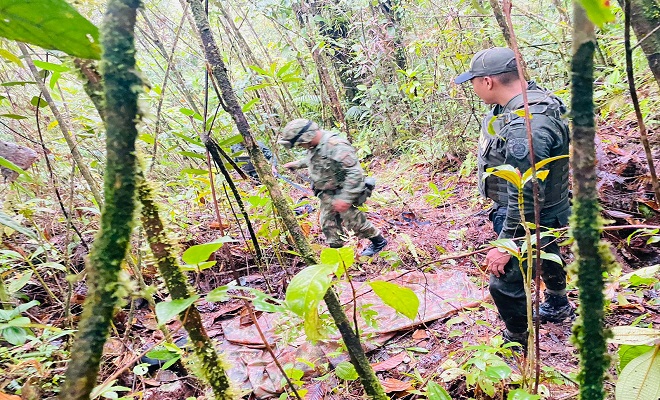 Policía y Ejército Nacional hallan material de intendencia y dos granadas