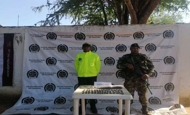 policías, militar, marihuana