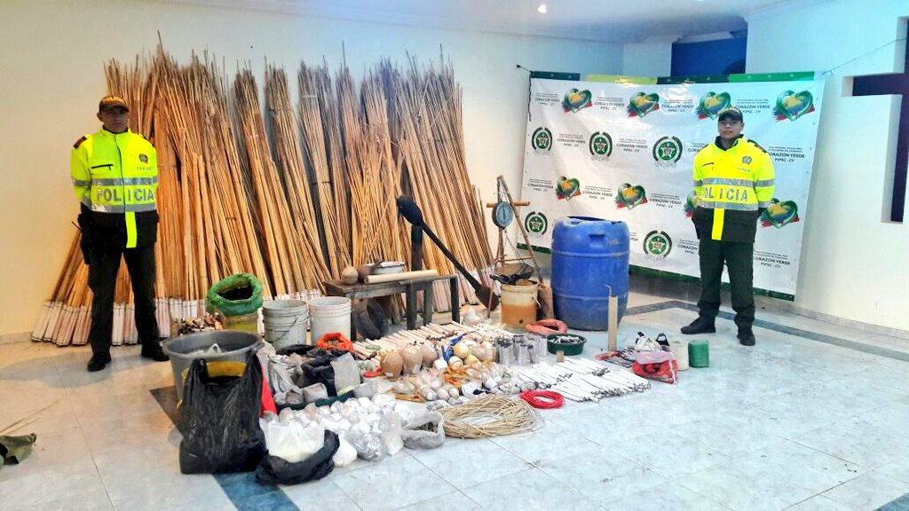 Pólvora incautada en Boyacá