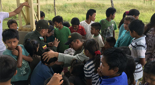 La Policía Nacional-vela por la protección-de las comunidades indígenas-del Meta