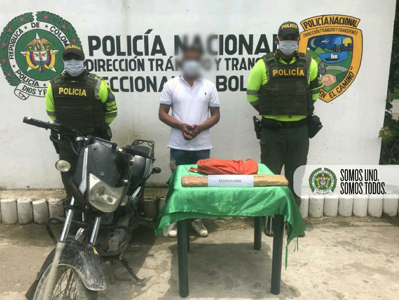 Realizamos la captura de un sujeto por el delito de fabricación y porte de estupefacientes.