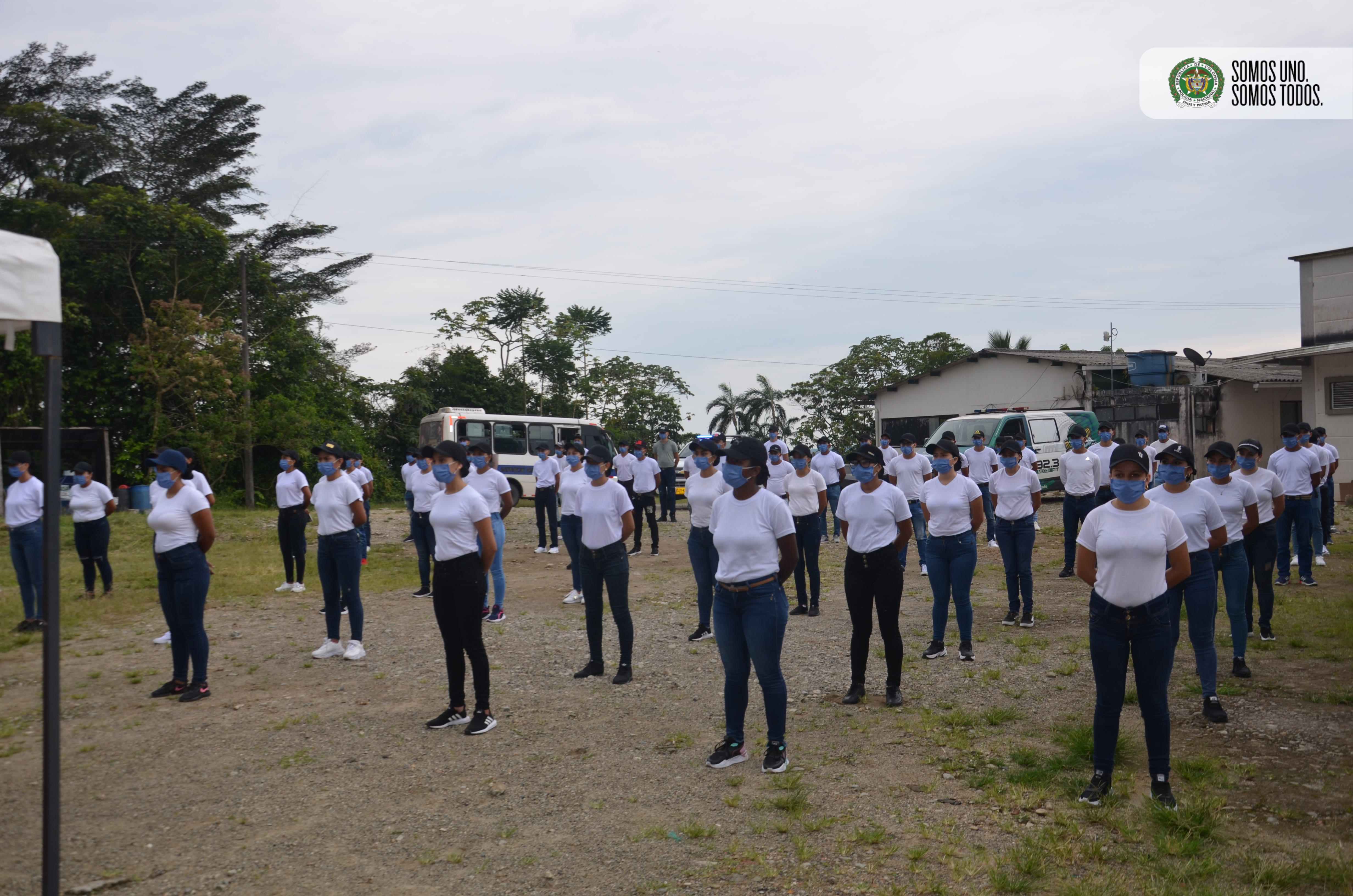 Recibimiento del primer grupo de auxiliares de policía mixto en el departamento del putumayo