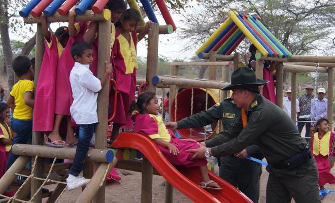 donación de parque en eremasain Guajira 