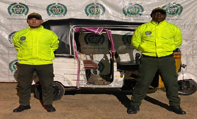 Recuperación de motocarro por parte de la Dijin 