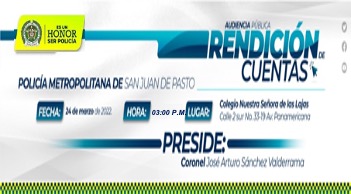 Daremos a conocer las acciones que hemos adelantado en pro de la convivencia y seguridad ciudadana.