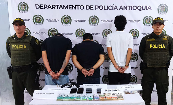 La Rápida acción de la Policía en Rionegro, logró evitar millonario hurto