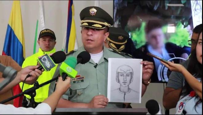 Un experto retratista de la policía judicial dibujó el retrato hablado entregado por un testigo. 