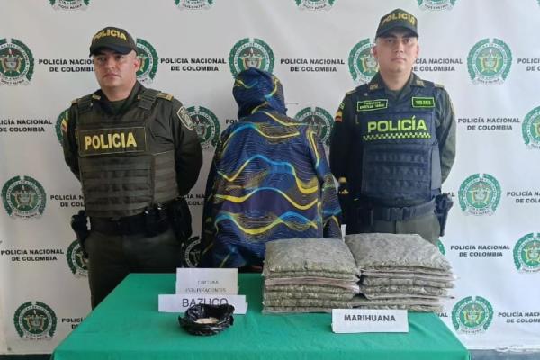 En Chinchiná fue sorprendido un hombre transportando estupefacientes