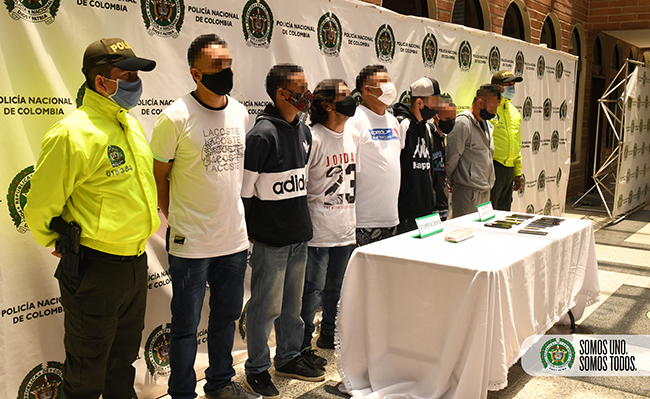 Capturados 7 integrantes del grupo delincuencial común organizado ‘la agonía’ 