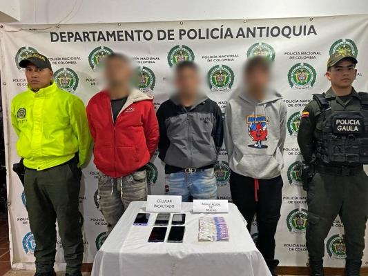 Desarticulados 'Los Pitufos' dedicados a la extorsión en Antioquia