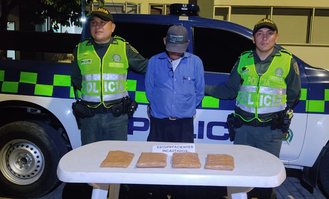 Capturado con 4.100 gramos de marihuana