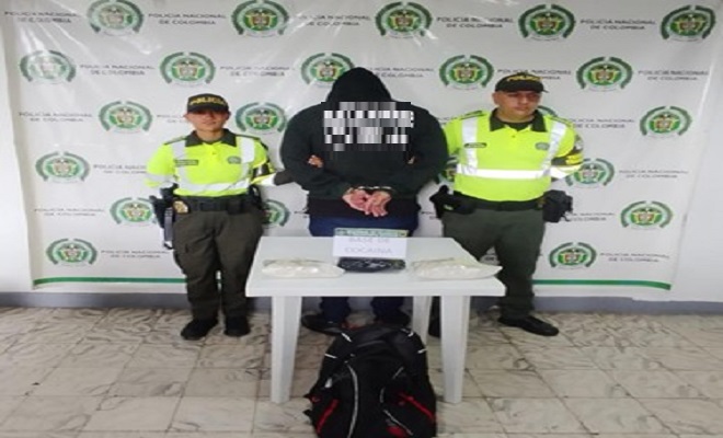 El sujeto y la sustancia ilícita fueron dejados a disposición de la Fiscalía