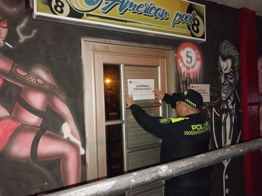 Suspensión temporal de la actividad economica a un establecimiento