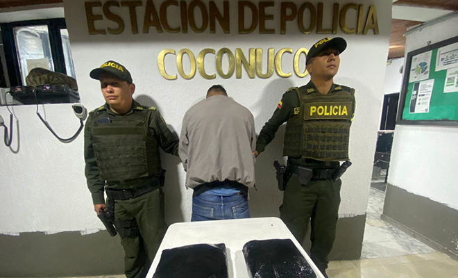 Capturado en el corregimiento de Coconuco por tráfico de estupefacientes